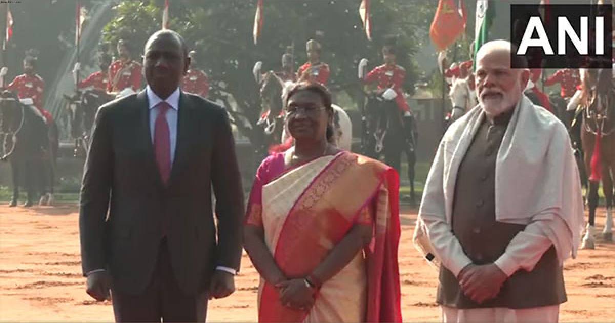 Kenyan President William Ruto accorded ceremonial welcome at Rashtrapati Bhavan